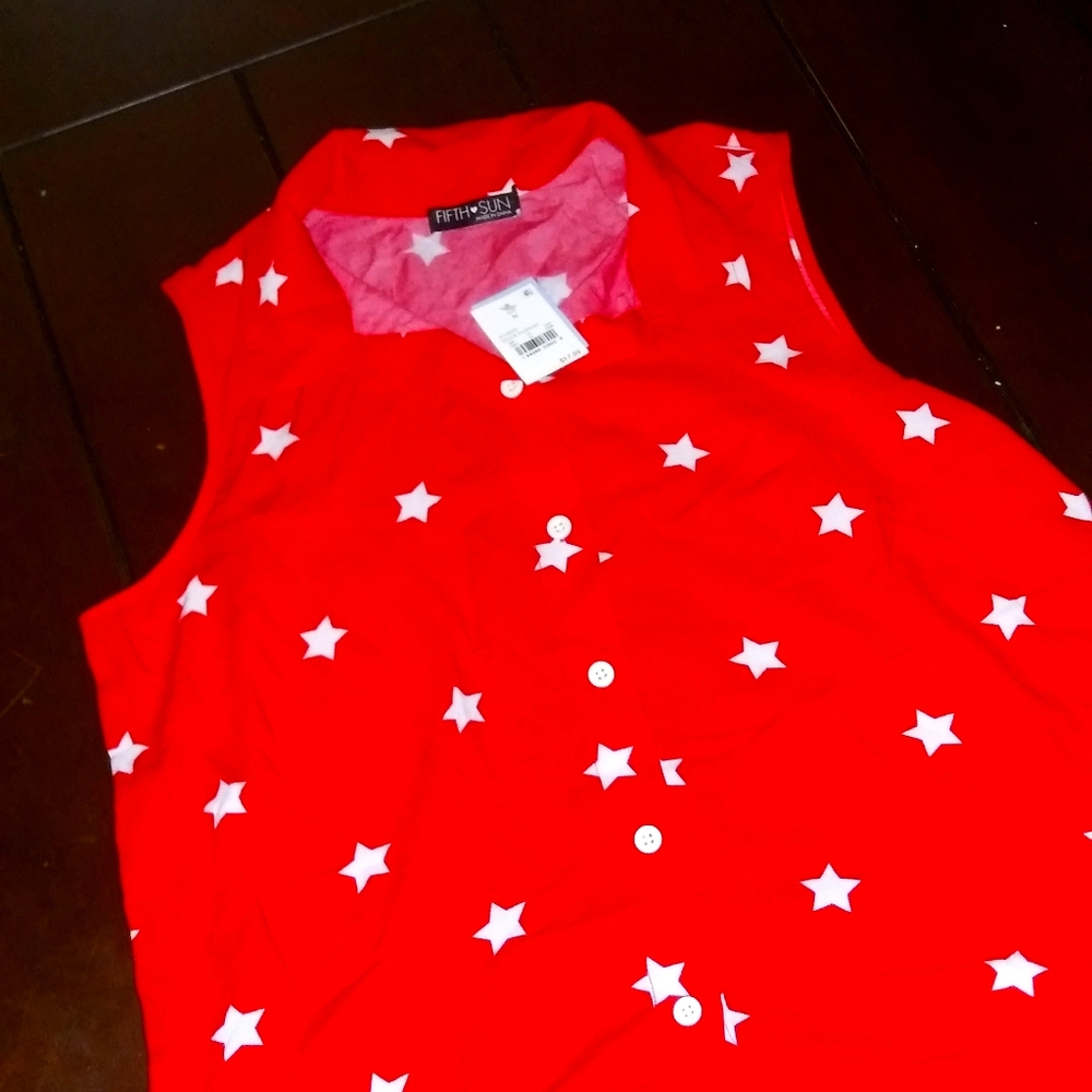 Women's or junior's button up tank top